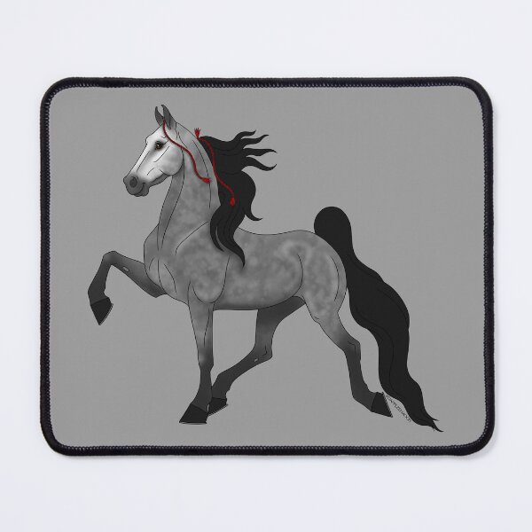Item preview, Cartoon Gray American Saddlebred Horse designed and sold by DappledMoon.