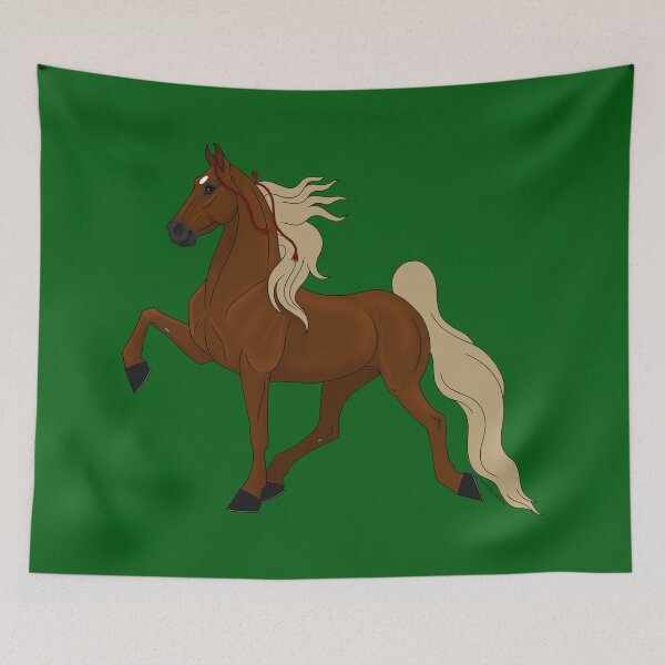 Item preview, Cartoon Chestnut American Saddlebred Horse designed and sold by DappledMoon.
