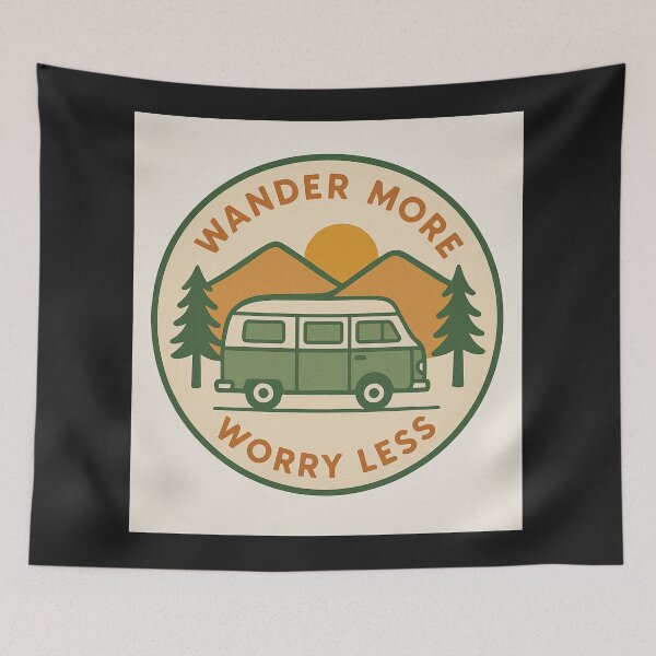 Item preview,  Retro Camper Van Travel Badge designed and sold by MindsInBloom.