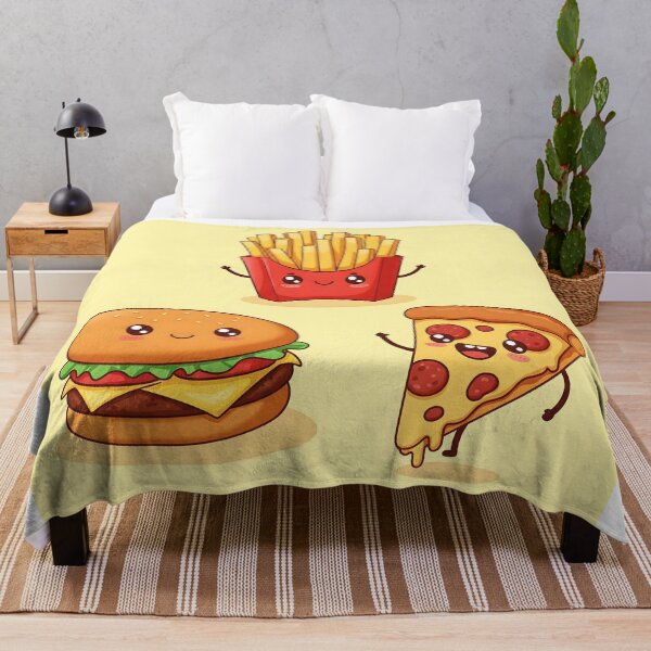 Item preview, Adorable Kawaii Food Characters – Burger, Fries, Pizza designed and sold by javastocks.