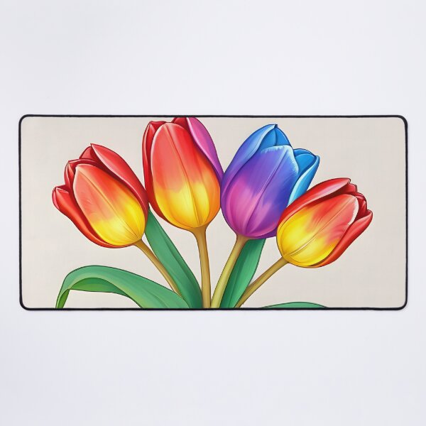 Item preview, Rainbow Tulips: A Symphony of Colours designed and sold by HeartfulBloom.