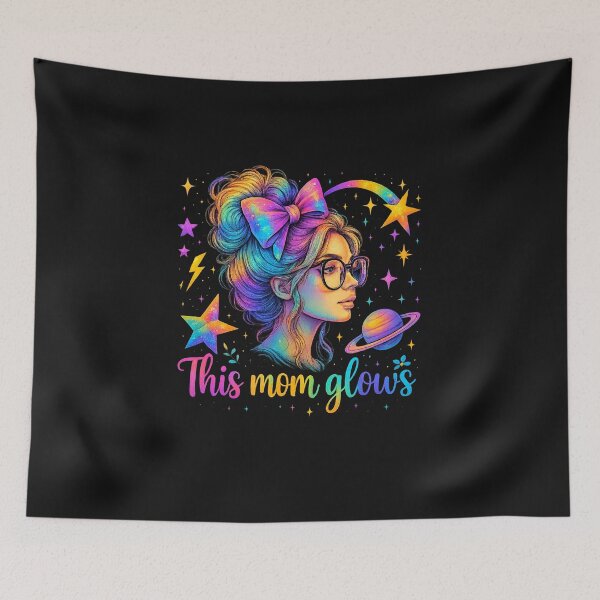 Item preview, Happy Mothers Day Tie Dye Mom 80_s This Mom Glows  designed and sold by TalalosART.