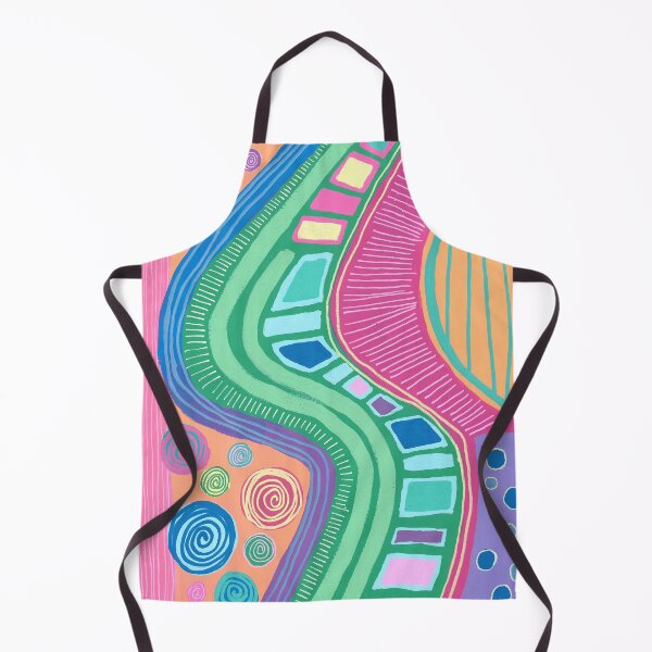 Item preview, Brightly Colored Waves Abstract designed and sold by ewartick1.