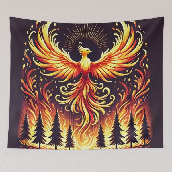 Item preview, Vibrant And Magical Phoenix designed and sold by Dream Bloom Gallery.
