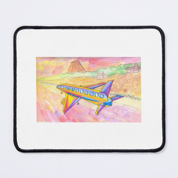 Item preview, Airplane Sunset Watercolor Landscape designed and sold by Harold-Inks.