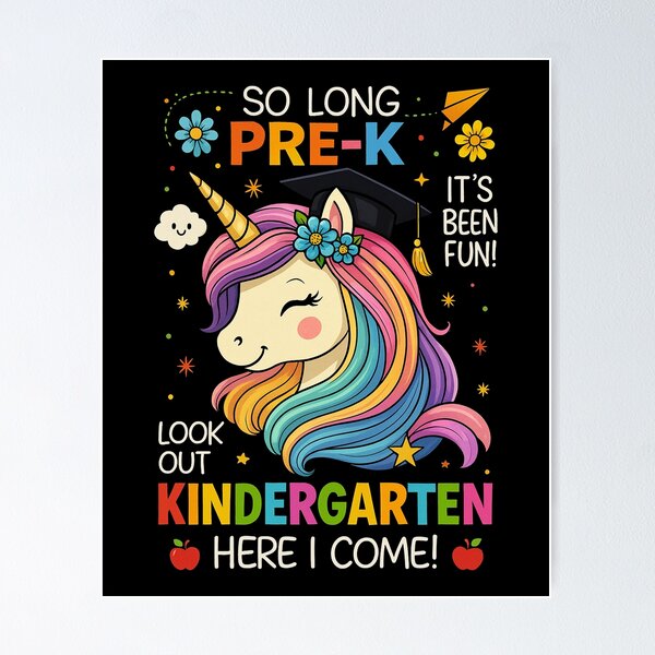 Item preview, So Long Pre K It s Been Fun Look Out Kindergarten Unicorn designed and sold by MOHITSALVI.