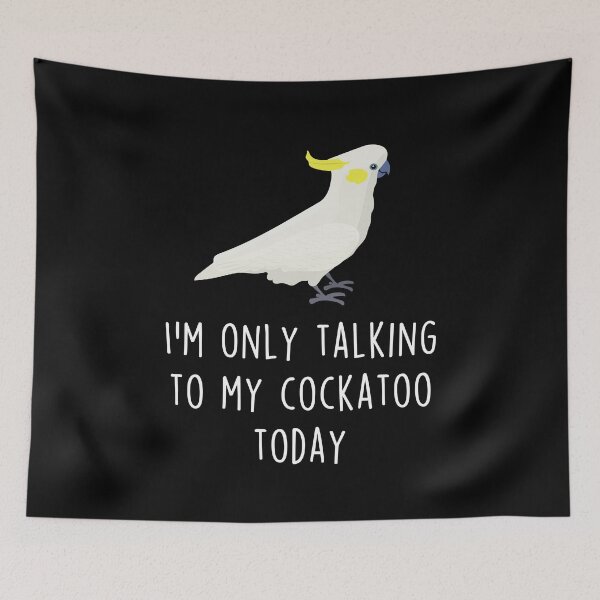 Item preview, Sulphur-Crested Cockatoo Parrot Talking To designed and sold by Clara Hollins.