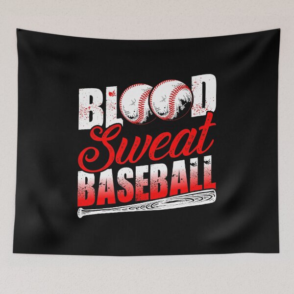 Item preview, Blood, Sweat, Baseball Sport Art designed and sold by Back2Collage.