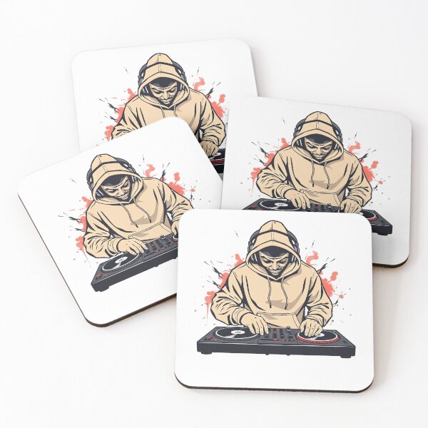 Item preview, DJ Hoodie Illustration Music Graphic Design designed and sold by lubushop1.