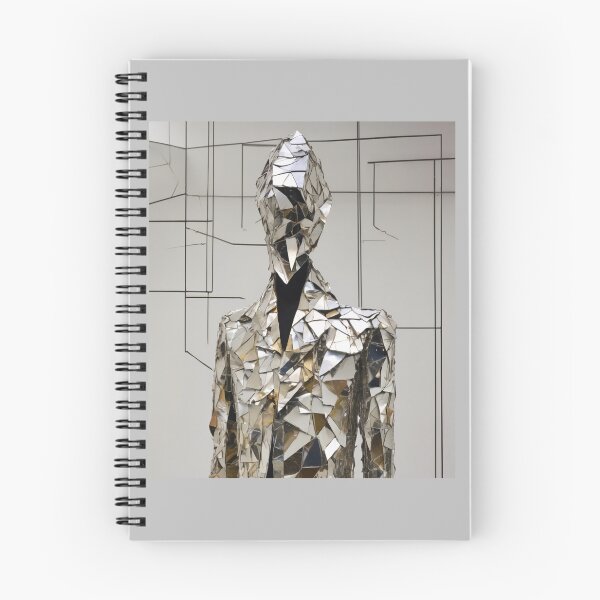 Item preview, "Sculpted Reflections: Abstract Masked Figure in Geometric Harmony" designed and sold by Artisticanvas.