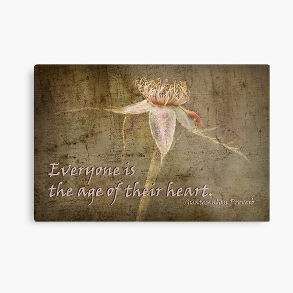 Everyone is the age of their heart . . . Metal Print