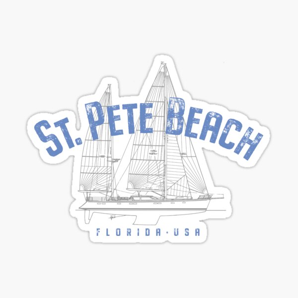 Item preview, St. Pete Beach Florida Nautical Sailboat Design designed and sold by Futurebeachbum.