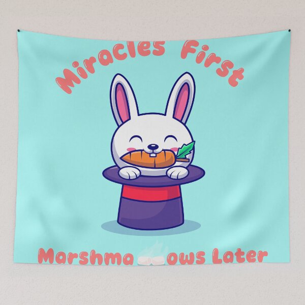 Item preview, Cute Easter Bunny Miracles First Marshmallows Later | Funny Quotes Classic T-Shirt   designed and sold by pixelnprint111.