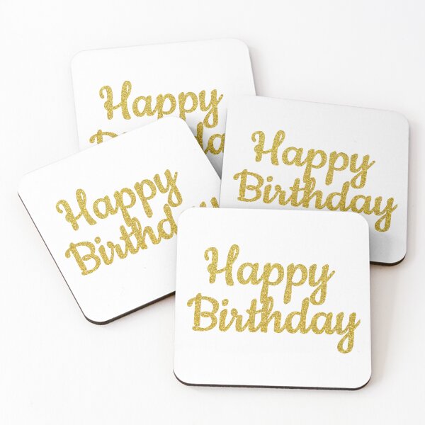 Item preview, Happy Birthday golden designed and sold by Ana Gorozpe.