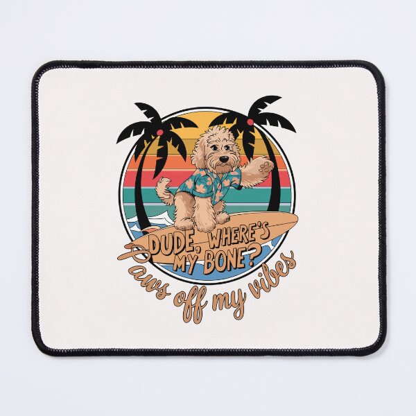 Item preview, Surf Goldendoodle Vibes – Dude, Where’s My Bone? designed and sold by WildlifeInc.