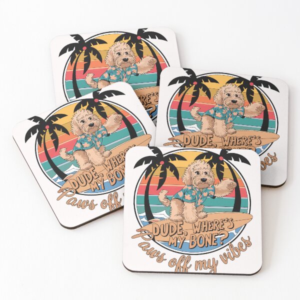 Item preview, Surf Goldendoodle Vibes – Dude, Where’s My Bone? designed and sold by WildlifeInc.