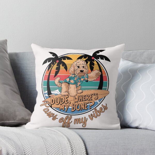 Item preview, Surf Goldendoodle Vibes – Dude, Where’s My Bone? designed and sold by WildlifeInc.