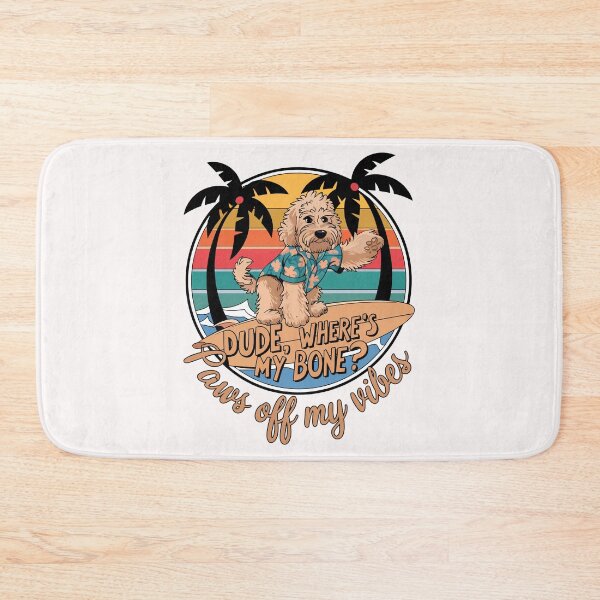 Item preview, Surf Goldendoodle Vibes – Dude, Where’s My Bone? designed and sold by WildlifeInc.