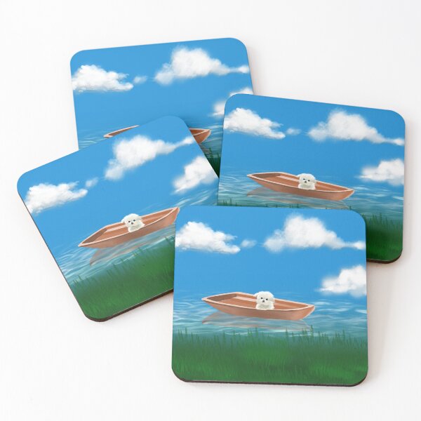Item preview, puppy in a boat designed and sold by Mia's.