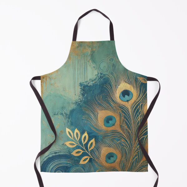 Item preview, Abstract Peacock and Golden Leaf Motif Artwork Style 10 designed and sold by Oonward2021.