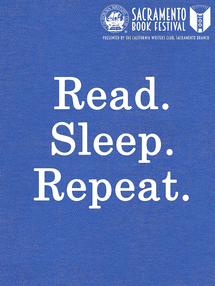 Thumbnail 7 of 7, Tri-blend T-Shirt, Sacramento Book festival: Read. Sleep. Repeat. slogan designed and sold by SacBookFest.