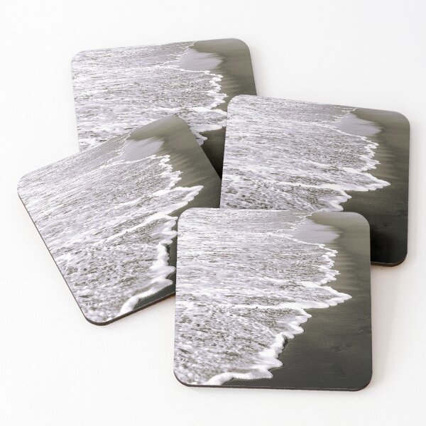 Item preview, Breathtaking Bubbly Beach Surf Black White Art Photo   designed and sold by DEC02.