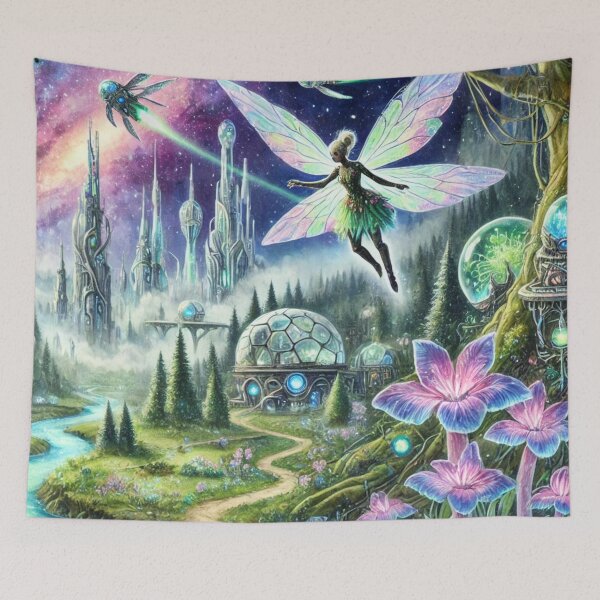 Item preview, Fairy Land In Sci-fi World Style 2 designed and sold by Dream Bloom Gallery.