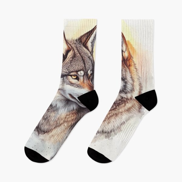 Item preview, Watercolor wolves wildlife print designed and sold by dcrc.