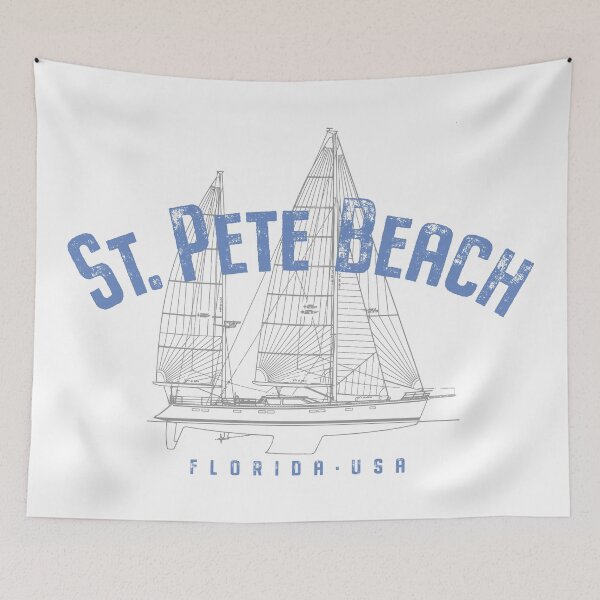 Item preview, St. Pete Beach Florida Nautical Sailboat Design designed and sold by Futurebeachbum.