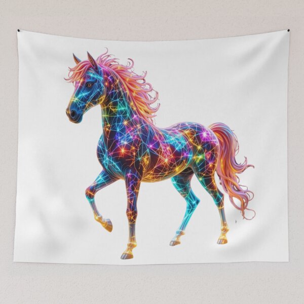 Item preview, Glowing Colorful Horse designed and sold by GloriousArtSKD.