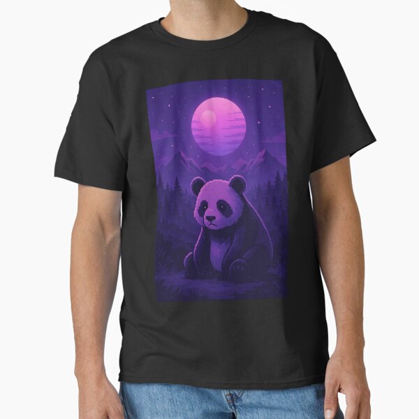 Item preview, Lunar Lullaby – Pixel Panda Under the Violet Moon designed and sold by Simple Panda.