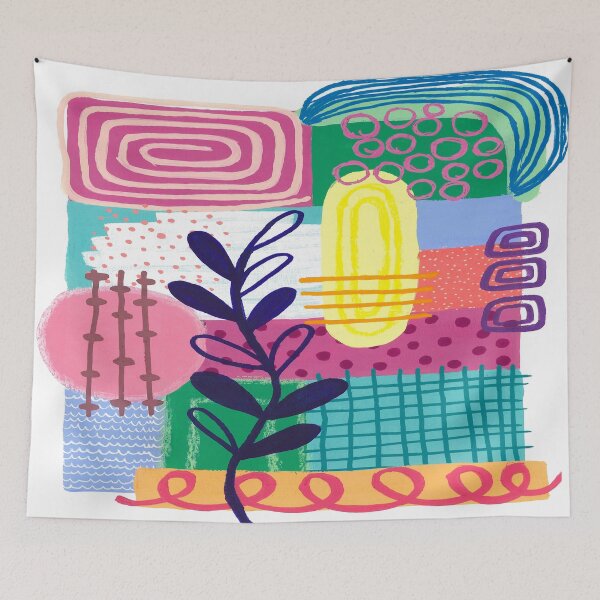 Item preview, Geometric and Botanical Abstract designed and sold by ewartick1.