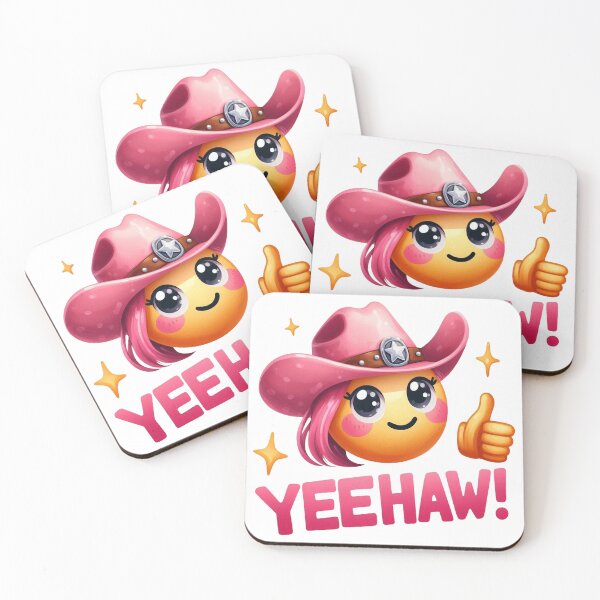 Item preview, Yeehaw Emoji Pink designed and sold by clarkfraser.