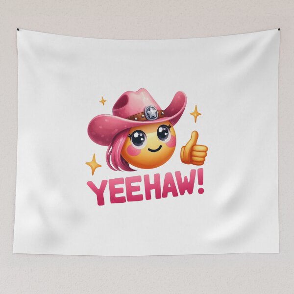Item preview, Yeehaw Emoji Pink designed and sold by clarkfraser.