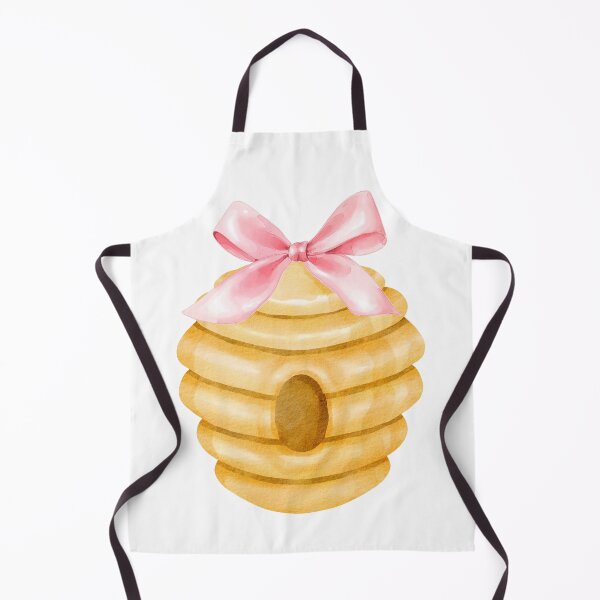 Item preview, Bee Hive with Pink Bow – Coquette Cottagecore Beekeeping Watercolor Art designed and sold by DivinePassion.