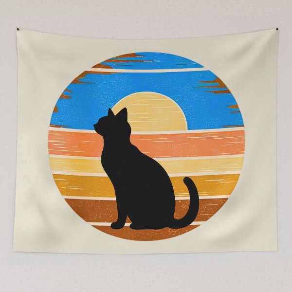 Item preview, Cat Vintage Sunset – Retro Silhouette Kitty Lover Design designed and sold by Fredster1966.