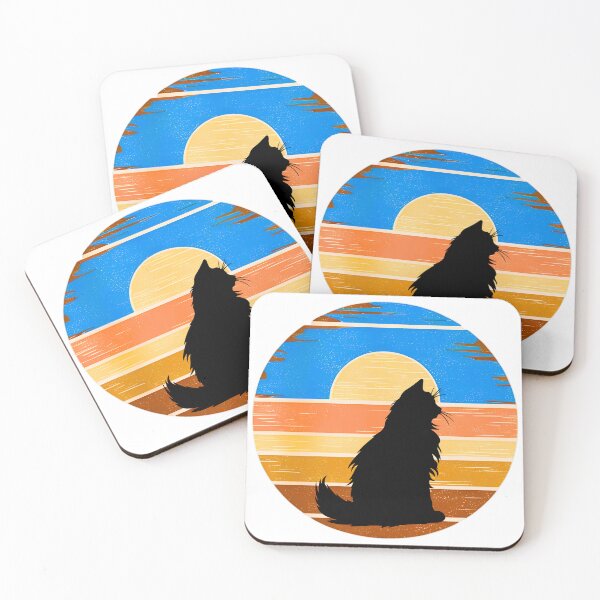 Item preview, Maine Coon Cat Vintage Sunset – Retro Feline Silhouette Art for Cat Lovers designed and sold by Fredster1966.