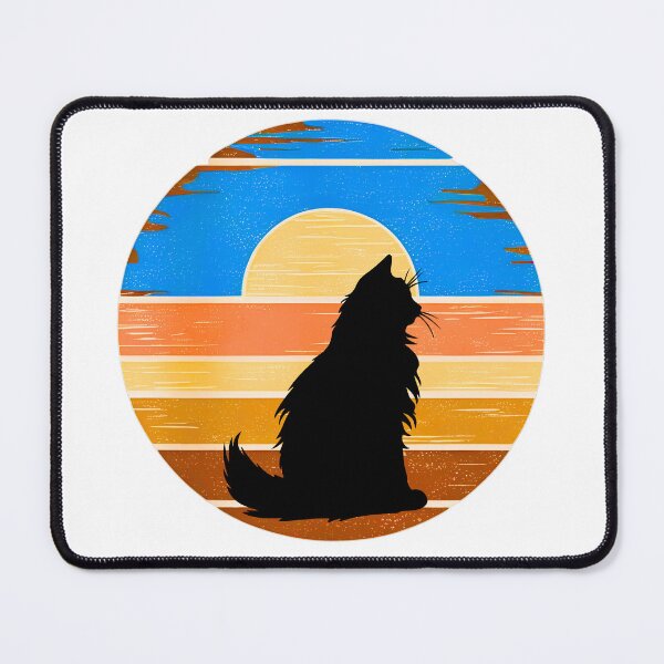 Item preview, Maine Coon Cat Vintage Sunset – Retro Feline Silhouette Art for Cat Lovers designed and sold by Fredster1966.