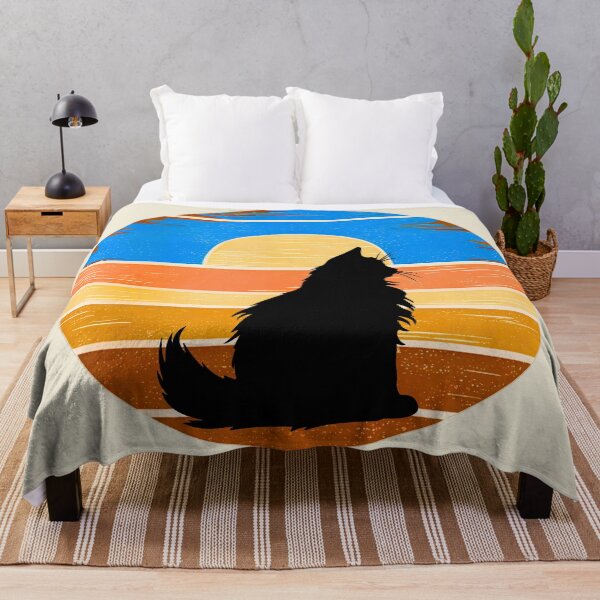 Item preview, Maine Coon Cat Vintage Sunset – Retro Feline Silhouette Art for Cat Lovers designed and sold by Fredster1966.