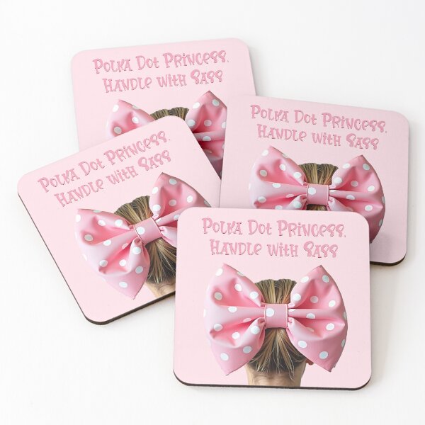 Item preview, Polka Dot Princess – Pink Diamond Bow Sass  designed and sold by BlindCatCreative.