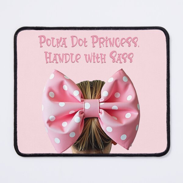 Item preview, Polka Dot Princess – Pink Diamond Bow Sass designed and sold by BlindCatCreative.