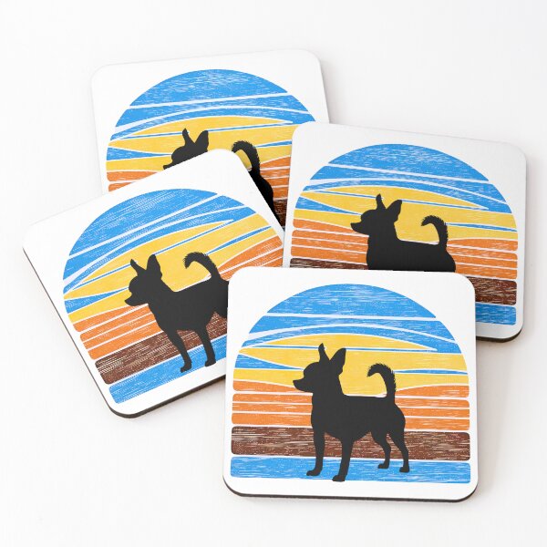 Item preview, Chihuahua Vintage Sunset – Retro Silhouette Dog Lover Design designed and sold by Fredster1966.