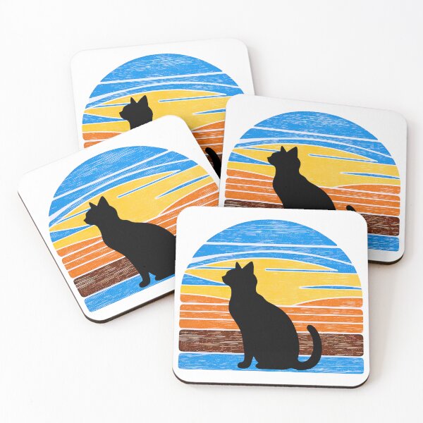 Item preview, Cat Vintage Sunset – Retro Silhouette Kitty Lover Design designed and sold by Fredster1966.