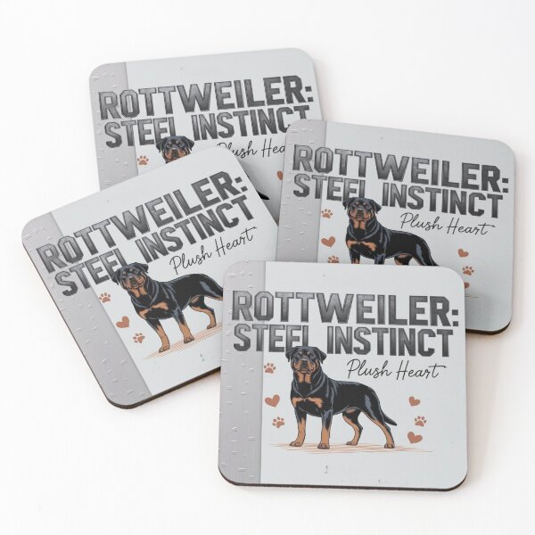 Item preview, Rottweiler Emotional Design – Steel Instinct, Plush Heart designed and sold by All Creative Designer.