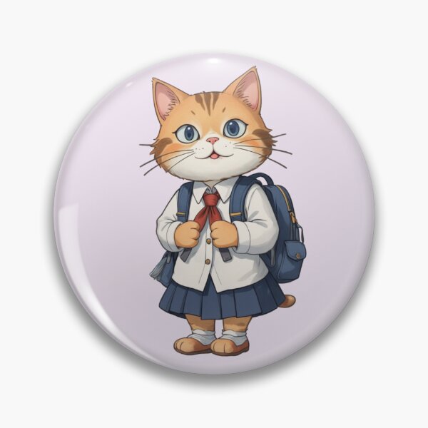 Item preview, Late for School Cat – Running School Cat with Bag designed and sold by Babayaa.
