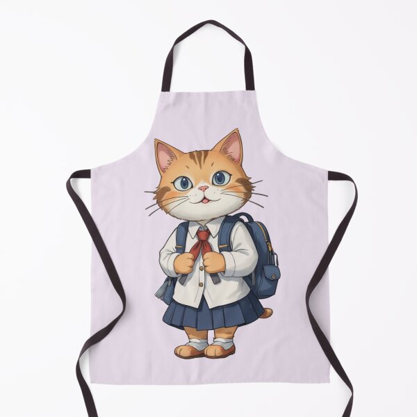 Item preview, Late for School Cat – Running School Cat with Bag designed and sold by Babayaa.