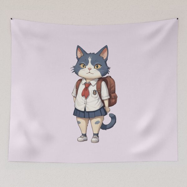 Item preview, Trendy Student Cat – School Cat with Street Style designed and sold by Babayaa.