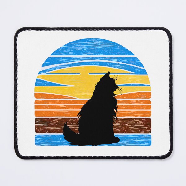 Item preview, Maine Coon Cat Vintage Sunset – Retro Feline Silhouette Art for Cat Lovers designed and sold by Fredster1966.