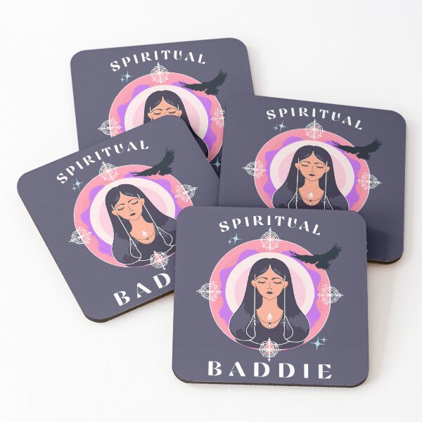 Item preview, “Spiritual Baddie” - Divine Feminine Oracle with Cosmic Raven Guide designed and sold by beaniedreamie.