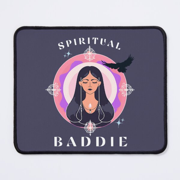 Item preview, “Spiritual Baddie” - Divine Feminine Oracle with Cosmic Raven Guide designed and sold by beaniedreamie.